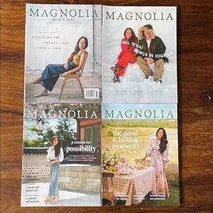 4 Magnolia Journal Magazines Joanna Gaines Mixed Lot